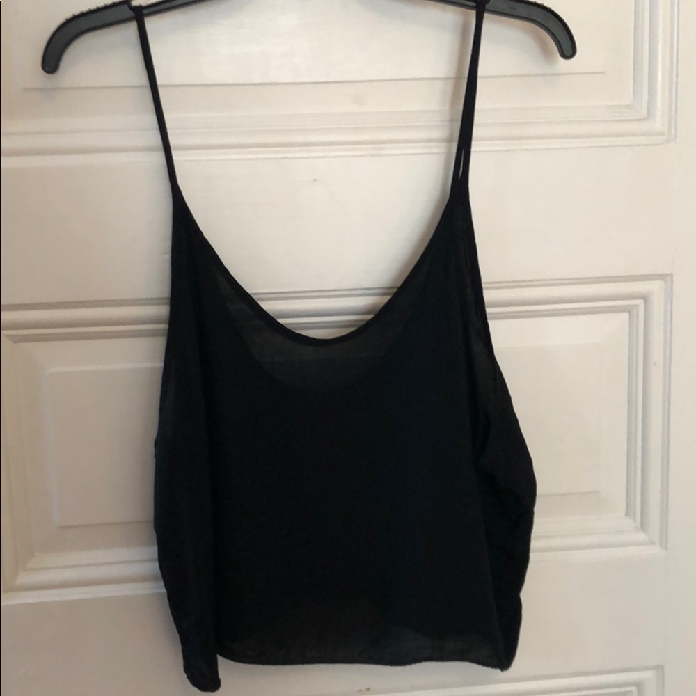 Brandy Melville Black cropped swing tank
